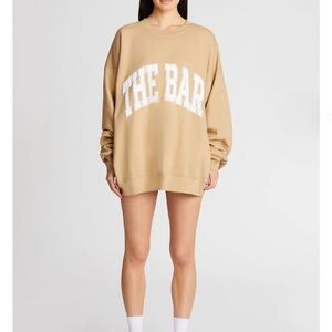 The Bar Varsity Sweatshirt Beige